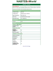 Nabteb Result Slip